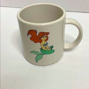 Disney | Vintage White Little Mermaid Plastic Mug | Walt Disney Collectors Item